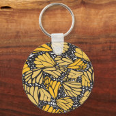 Porte-clés Llavero circular estampado mariposa monarca (Recto)