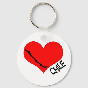 Porte-clés Llavero du Chili de coeur