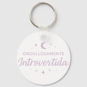 Porte-clés Llavero redondo “Orgullosamente introvertida”  (Recto)