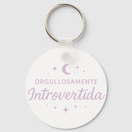 Porte-clés Llavero redondo “Orgullosamente introvertida”  (Recto)