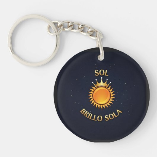 Porte-clés Llavero Redondo “Sol Brillo Sola” – Estilo Compact (Devant)