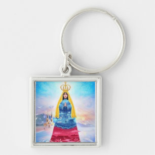 PORTE-CLÉS LLAVERO, VIRGEN DEL VALLE Y BANDERA VENEZOLANA