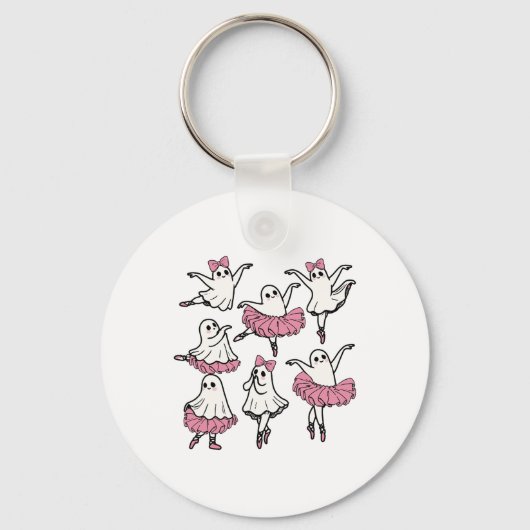 Porte-clés Llet Ghost Dancer Cute Boo Danser Halloween (Recto)