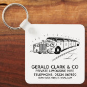 Porte-clés Location Limousine Étendue De Luxe (Recto)