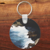 Porte-clés L'Océan Aruba S'Écrasant Sur Les Rochers (Recto)