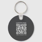 Porte-clés Logo 2 faces, Code QR, Entreprise, Site web d'ent (Verso)