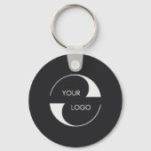 Porte-clés Logo 2 faces, Code QR Nom de l'entreprise URL d'en (Recto)