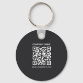 Porte-clés Logo 2 faces, Code QR Nom de l'entreprise URL d'en (Verso)
