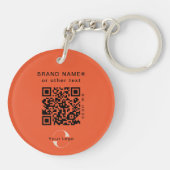 Porte-clés Logo 2 faces & Code QR sur Entreprise Orange (Dos)