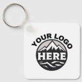 Porte-clés Logo à 2 côtés simple et code Qr Entreprise Entrep (Recto)