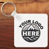 Porte-clés Logo à 2 côtés simple et code Qr Entreprise Entrep (Recto)