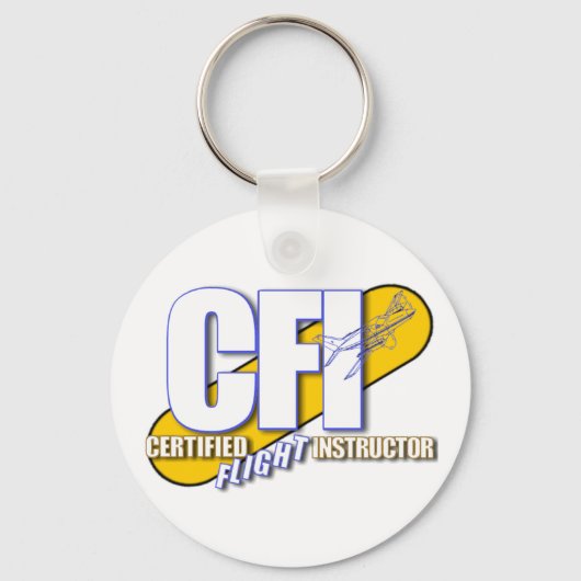 PORTE-CLÉS LOGO CFI - INSTRUCTEUR DE VOL CERTIFIÉ (Recto)