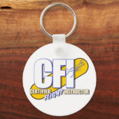 PORTE-CLÉS LOGO CFI - INSTRUCTEUR DE VOL CERTIFIÉ (Recto)