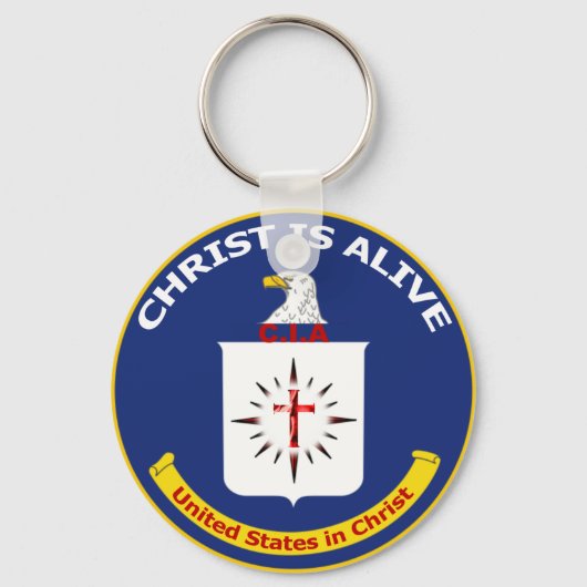 Porte-clés Logo CIA "Le Christ est vivant" (Recto)