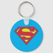 Porte-clés Logo classique Supergirl avec fond bleu (Verso)