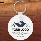 Porte-clés Logo & Code QR Objet Publicitaire Immobilier (Recto)