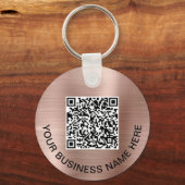 Porte-clés Logo Code QR Promotionnel Rose Gold (Recto)