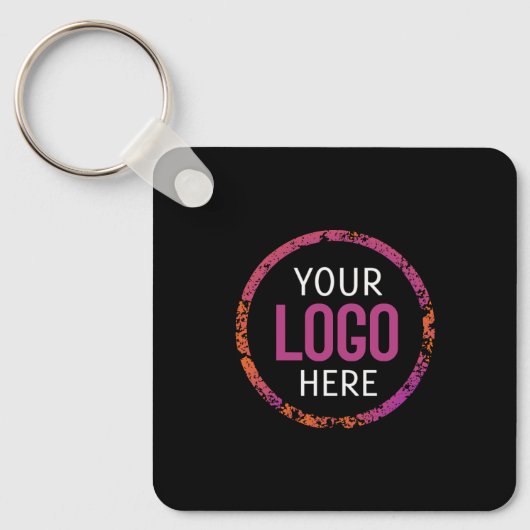 Porte-clés Logo, code QR texte double face lumière (Recto)