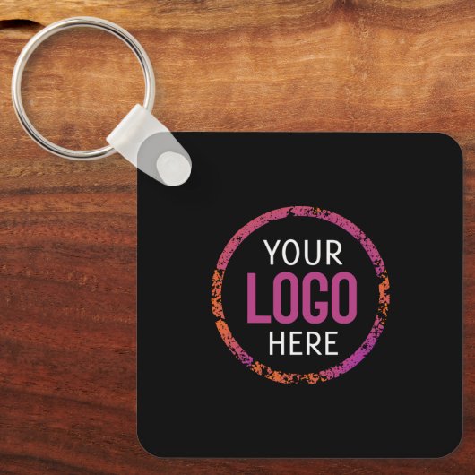 Porte-clés Logo, code QR texte double face lumière (Recto)