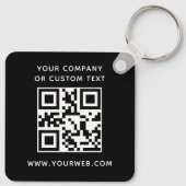 Porte-clés Logo, code QR texte double face lumière (Dos)