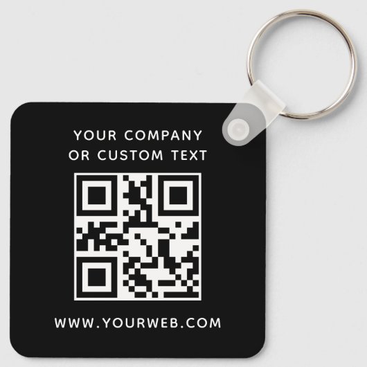 Porte-clés Logo, code QR texte double face lumière (Dos)