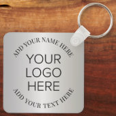 Porte-clés Logo commercial promotionnel Argent (Verso)