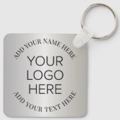 Porte-clés Logo commercial promotionnel Argent (Dos)