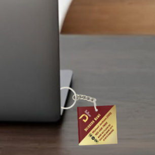 Porte-clés Logo d'affaires minimaliste moderne QR Code