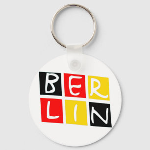 Porte-clés Logo de Berlin, Allemagne dans des carrés