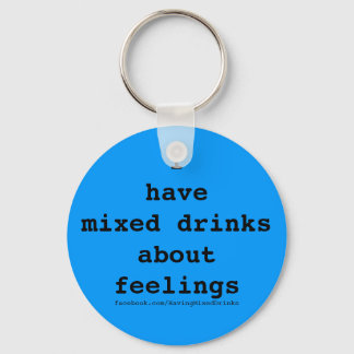 Porte-clés Logo de boissons mixtes bleu