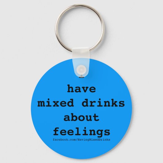 Porte-clés Logo de boissons mixtes bleu (Recto)