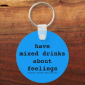 Porte-clés Logo de boissons mixtes bleu (Recto)