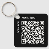 Porte-clés Logo de code QR personnalisé et texte Swag Entrepr (Recto)