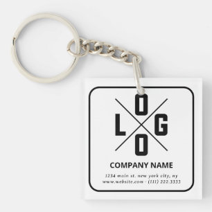 Porte-clés Logo de code QR personnalisé minimaliste moderne