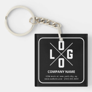 Porte-clés Logo de code QR personnalisé minimaliste moderne