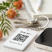 Porte-clés Logo de code QR professionnel (Devant droit)