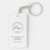 Porte-clés Logo de code QR professionnel (Dos)