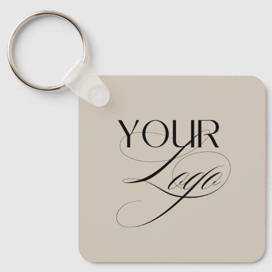 Porte-clés Logo de code QR Vanilla Pastel Premium sur mesure (Recto)