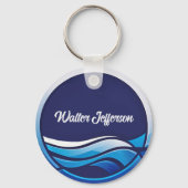 Porte-clés Logo de conception de natation pour un nageur pers (Verso)