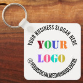 Porte-clés Logo de Custom Business (Recto)