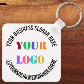 Porte-clés Logo de Custom Business (Verso)