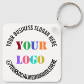 Porte-clés Logo de Custom Business (Dos)