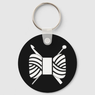 Porte-clés Logo de fils Knit Crochet {Dark}