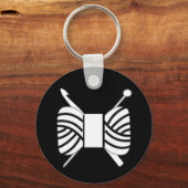 Porte-clés Logo de fils Knit Crochet {Dark} (Recto)