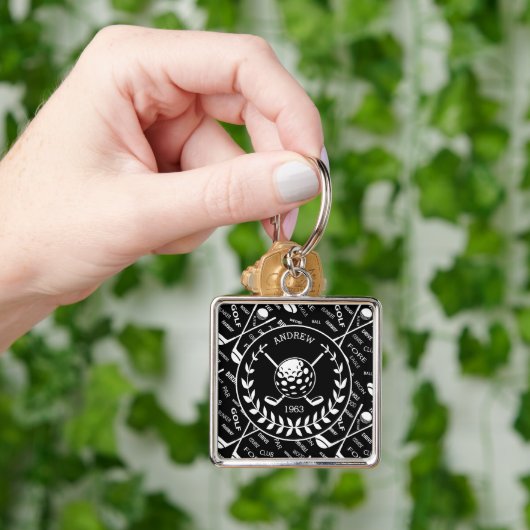 Porte-clés Logo de golf personnalisé stylisé (main)