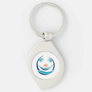 Porte-clés Logo de hamac de luxe au coucher du soleil