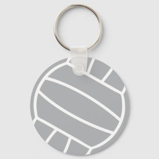 Porte-clés logo de la balle de volley-ball gris