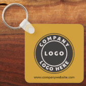 Porte-clés Logo de l'entreprise Code QR et personnel du site (Recto)