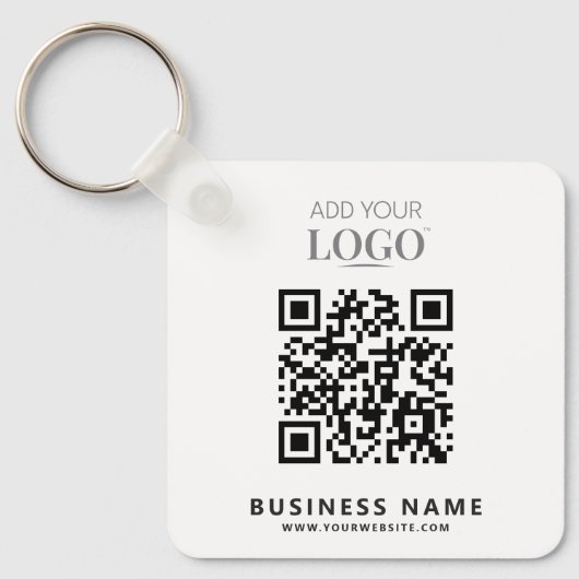 Porte-clés Logo de l'entreprise Nom commercial Marque QR Code (Recto)