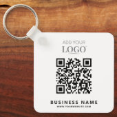 Porte-clés Logo de l'entreprise Nom commercial Marque QR Code (Recto)